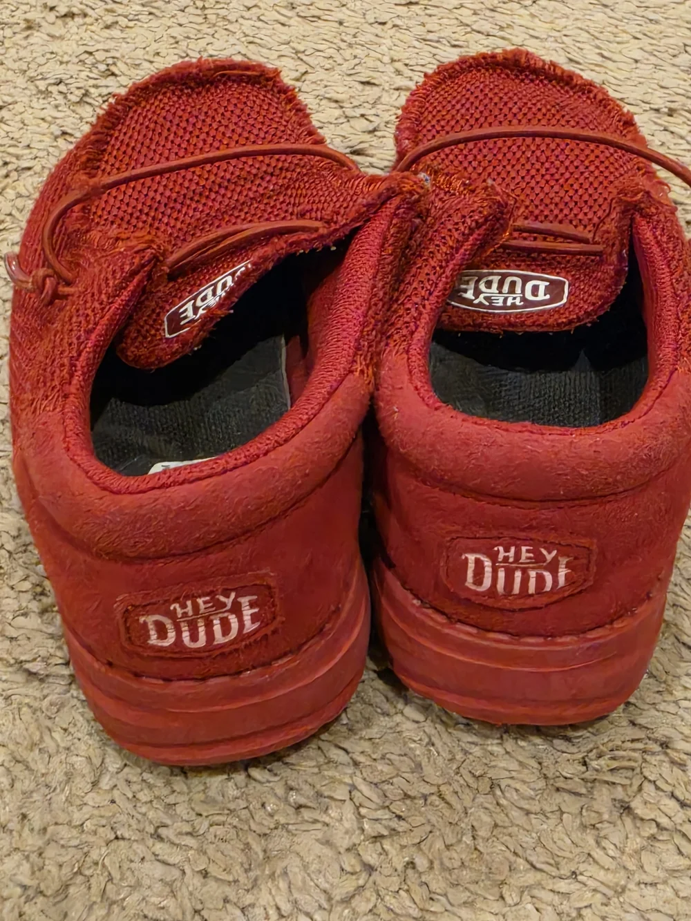 Hey Dude Kids Red Mesh Slip-On Loafers